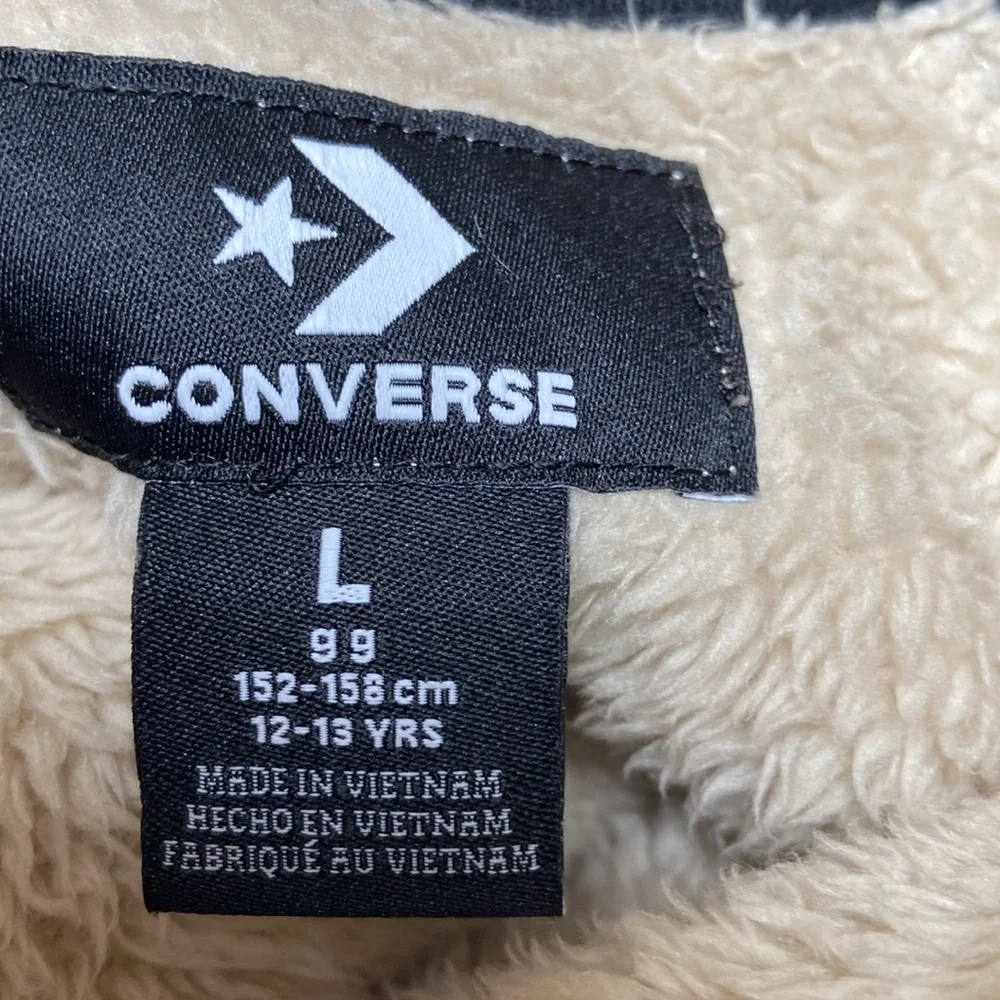Converse kids Cream Fleece Jacket sz L
